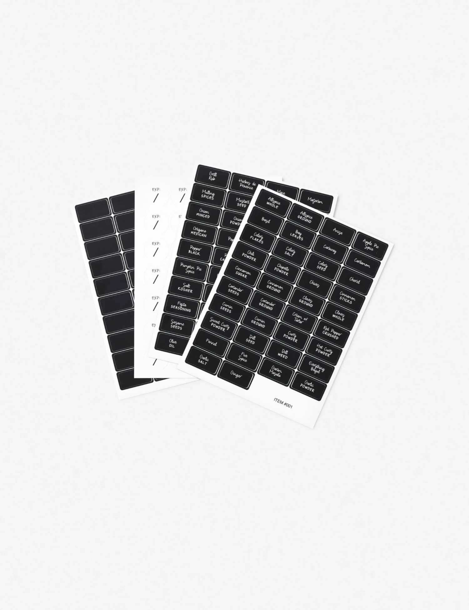 Spice Label Set (Set Of 4 Sheets) By NEAT Method 3 Spice Label Set (Set Of 4 Sheets) By NEAT Method