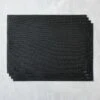 Basketweave Rectangle Placemat (set Of 4) By Chilewich 2 Basketweave Rectangle Placemat (set Of 4) By Chilewich -Tableware Supplies Store ChilewichBasketweaveRectanglePlacemat Black 0867