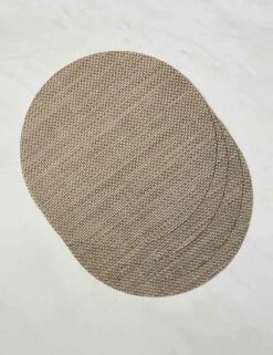 Basketweave Round Placemat (set Of 4) By Chilewich 12 Basketweave Round Placemat (set Of 4) By Chilewich -Tableware Supplies Store ChilewichBasketweaveRoundPlacemat Latte Setof4 6227
