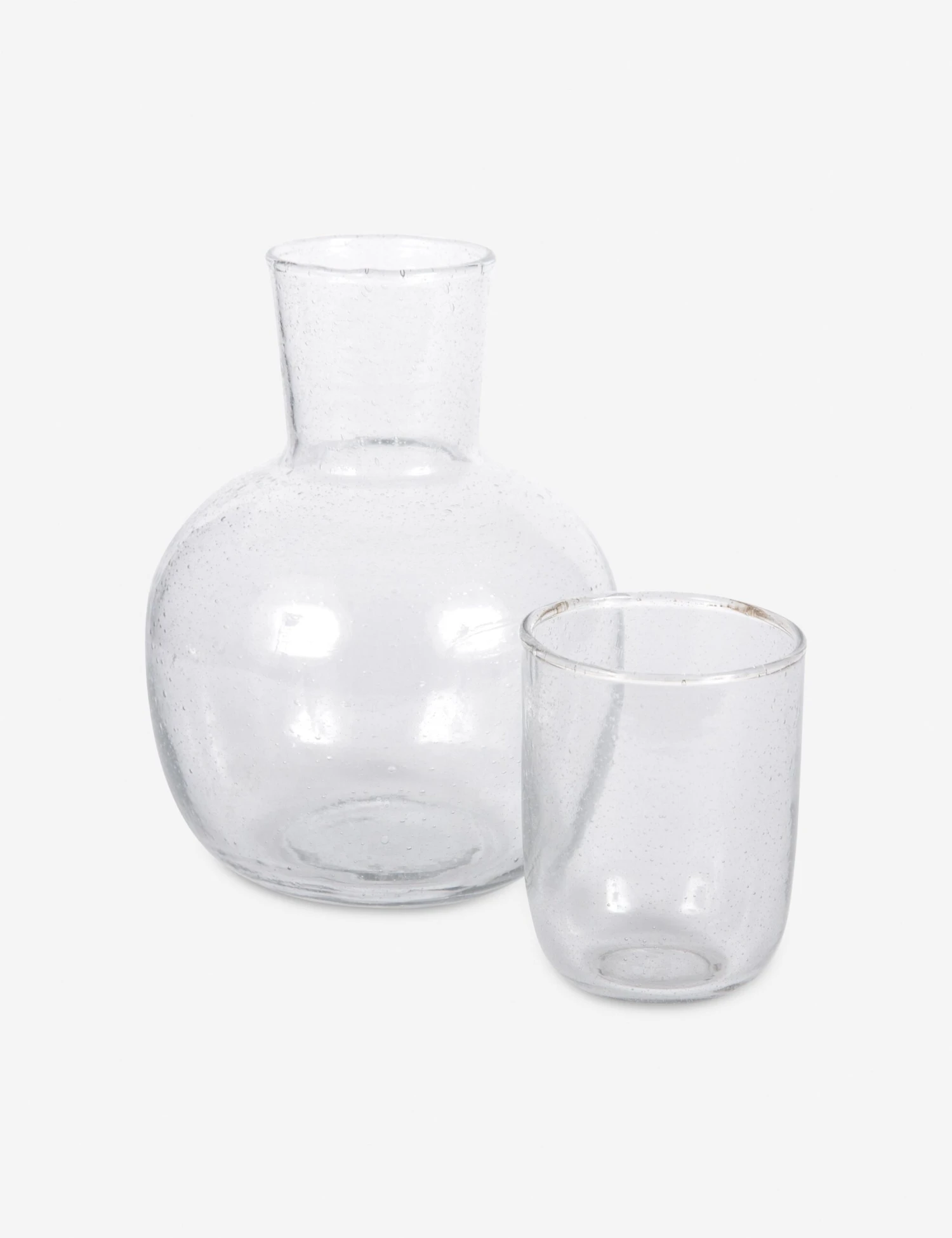 Seeded Glass Carafe Set 3 Seeded Glass Carafe Set