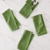 Katherine Plaid Napkins (Set Of 4) By Heather Taylor Home -Tableware Supplies Store KatherinePlaid EvergreenNapkinsSetof4 0207