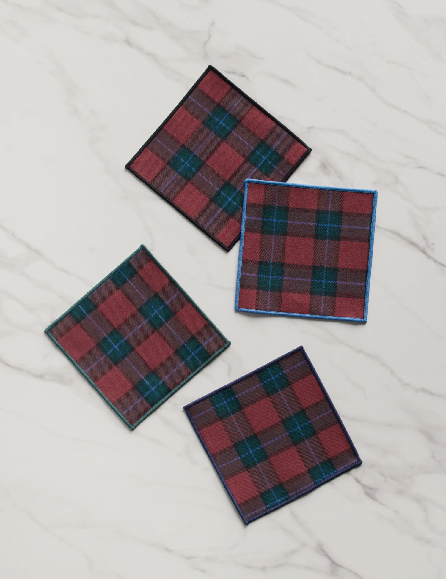 Jubilee Plaid Cocktail Napkins (Set Of 4) By Atelier Saucier 3 Jubilee Plaid Cocktail Napkins (Set Of 4) By Atelier Saucier