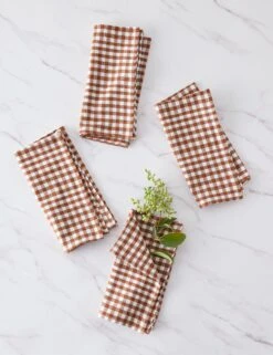 Mini Gingham Napkins (Set Of 4) By Heather Taylor Home