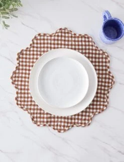 Scallop Placemats By Heather Taylor Home -Tableware Supplies Store ScallopPlacemat Nutmeg 16029