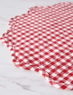 Scallop Placemats By Heather Taylor Home -Tableware Supplies Store ScallopPlacemat Red 16059