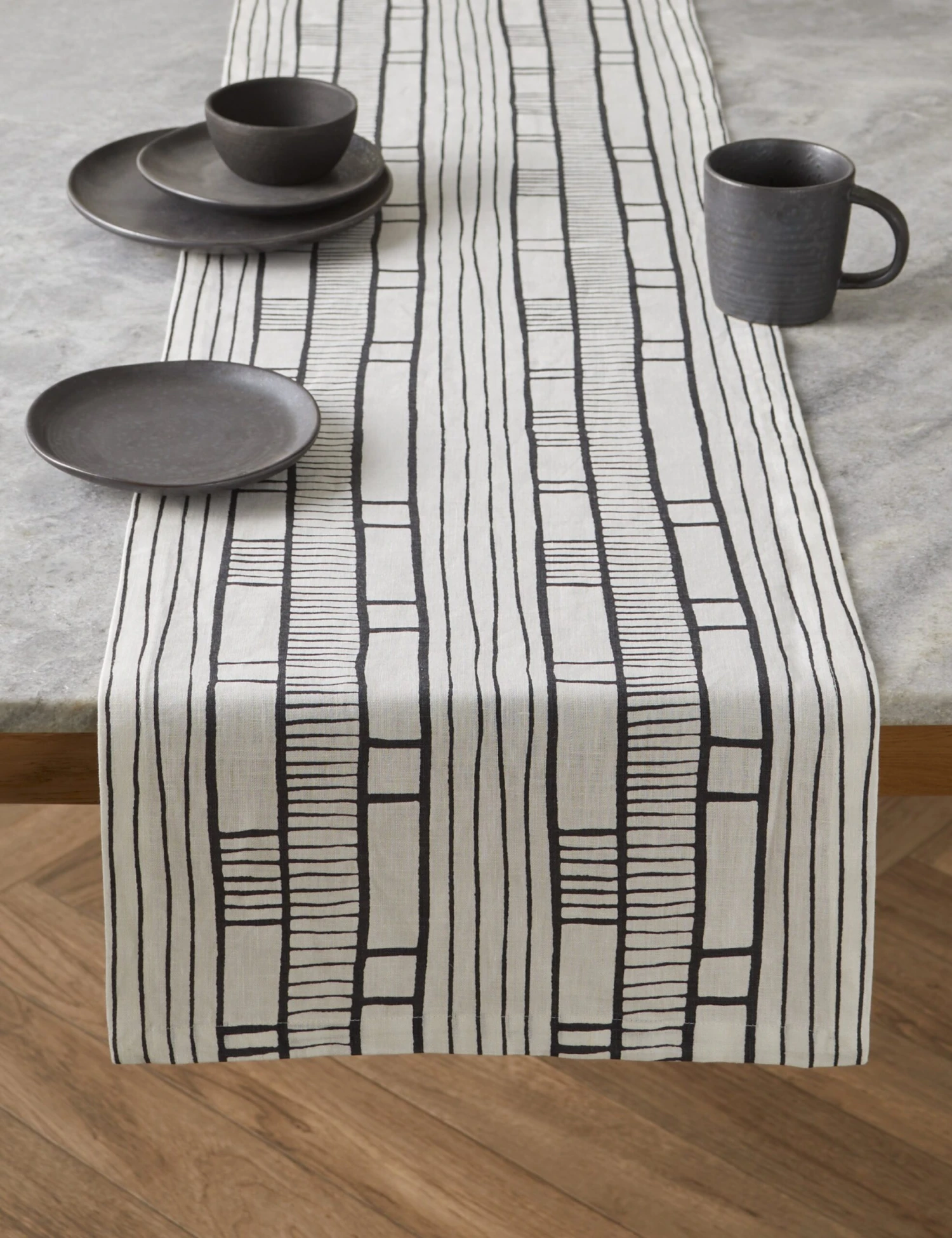 Sector Linen Table Runner By Hadiya Williams 3 Sector Linen Table Runner By Hadiya Williams