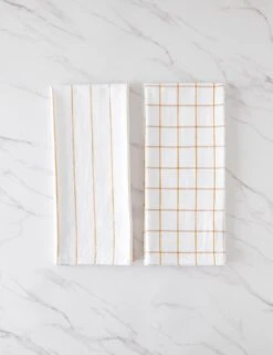 Simple Kitchen Towels (set Of 2) By Farmhouse Pottery 18 Simple Kitchen Towels (set Of 2) By Farmhouse Pottery -Tableware Supplies Store SimpleKitchenTowels WhitewithOchre 16260