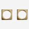 Modernist Napkin Ring Set 2 Modernist Napkin Ring Set -Tableware Supplies Store bra41 mnr napkin rings brass 1