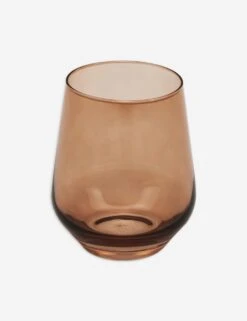 Stemless Wine Glass, (Set Of 6) By Estelle Colored Glass 21 Stemless Wine Glass, (Set Of 6) By Estelle Colored Glass -Tableware Supplies Store estelle stemware smoke 307