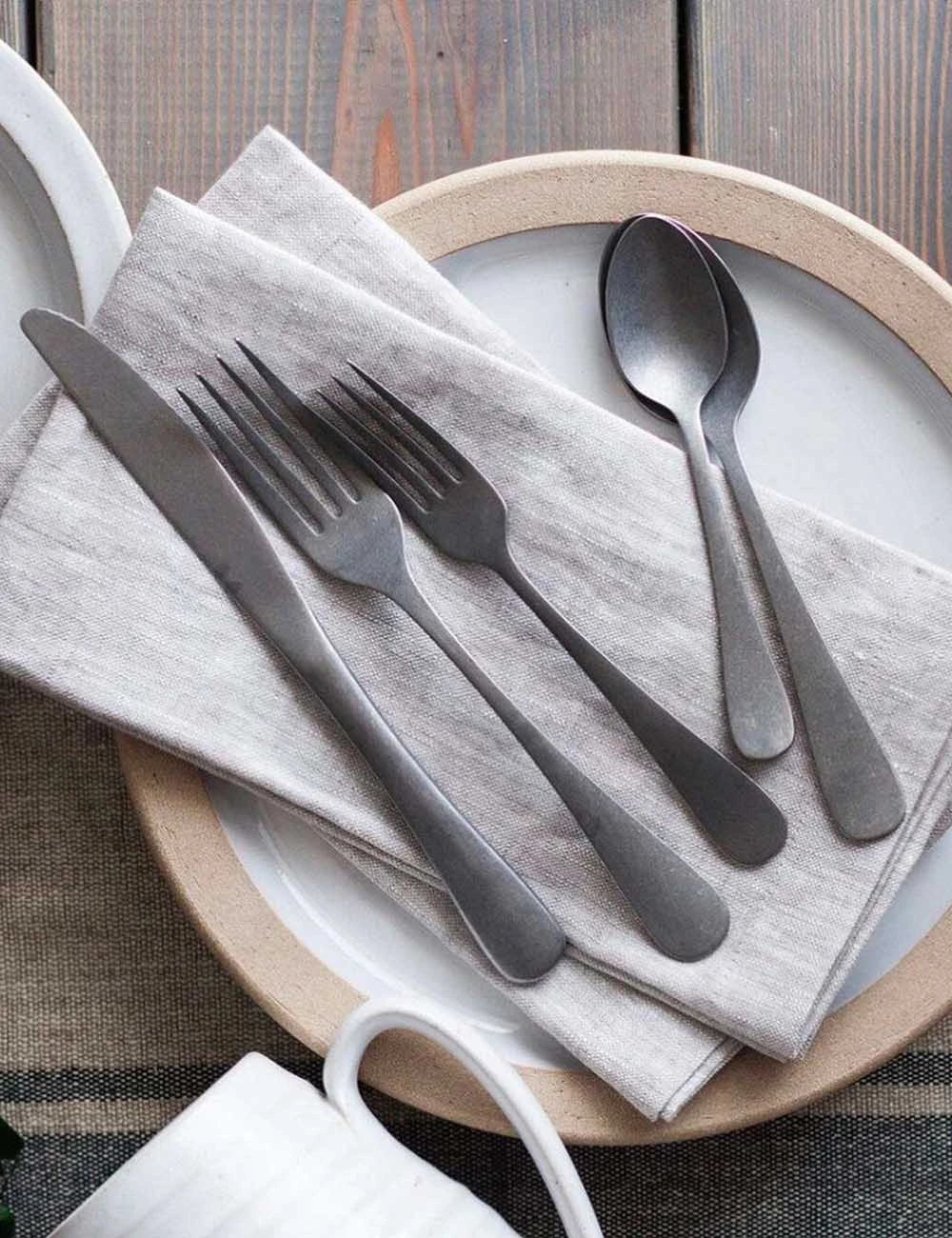 Woodstock 5-Piece Flatware Set, Stainless Steel By Farmhouse Pottery 4 Woodstock 5-Piece Flatware Set, Stainless Steel By Farmhouse Pottery - Image 2